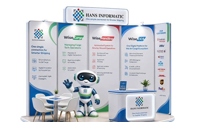 Hans Infomatic event booth and product display