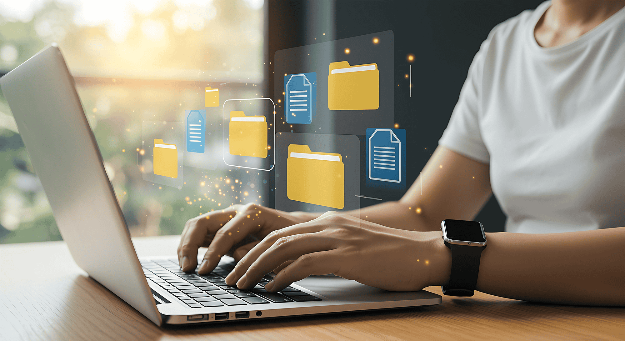 Teams searching through scattered physical and digital documents